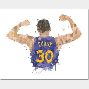 Steph Curry Paint Splatter Art Posters and Art
